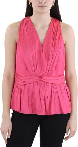 BCBGMAXAZRIA Women's V Sleeveless Twist Front Neck Top in Saudi Arabia