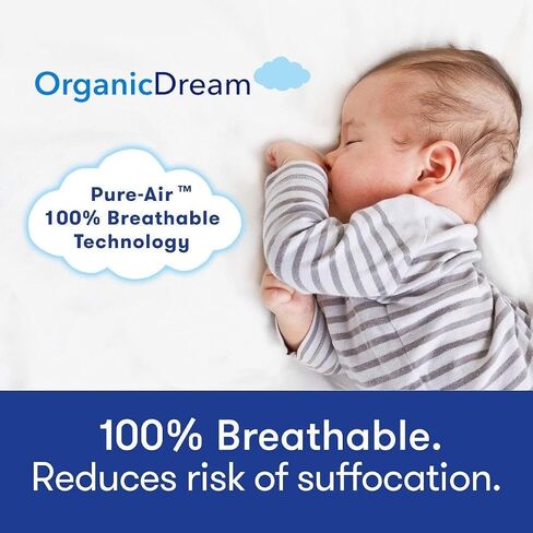 حزمة الأحلام العضوية واللعب المرتبة I [ذات الجانب المزدوج] I Firm Infant Side + Memory Foam Toddler Side I Plush 100 ٪ Organic Cover I يناسب معظم Pack n Play Playpens and Playards in Saudi Arabia