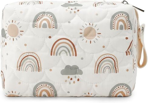 Lmbabter Baby Stroller Storage Bag Diaper Bag Infant Carriages Diaper Organizer Pouches Cotton Mommy Bag for Outdoor (Rainbow) in Saudi Arabia