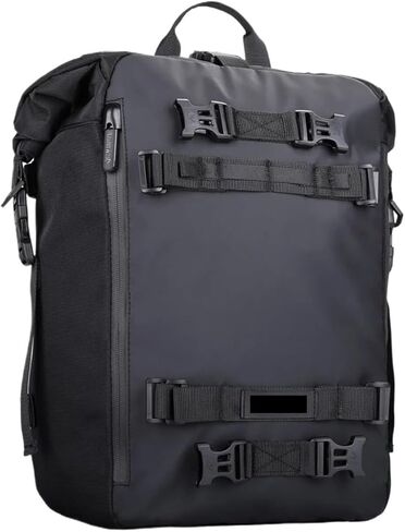 Motorcycle Rear Fit For Seat Bag 10L Or 20L Or 30L Saddle Side Bag Luggage Pack MultiFunction Shoulder Bag Backpack(Black-30L) in Kuwait