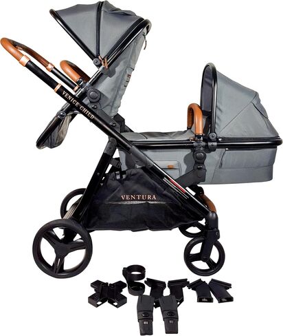 Venice Child Ventura Sit-N-Stand Convertible Stroller & Bassinet (الحزمة رقم 2) in Kuwait