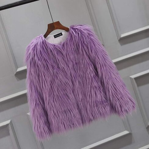 Girls Faux-Fu𝐫 Jacket Coat Toddler Baby Kids Autumn Winter Thicken Warm Fashion Cool Fuzzy Outwear in Kuwait