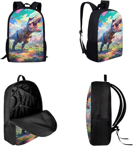 HUGS IDEA 3 Pcs School Bag Set with Thermal Insulated Lunch Tote Purse Pencil Case in Kuwait