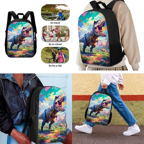 HUGS IDEA 3 Pcs School Bag Set with Thermal Insulated Lunch Tote Purse Pencil Case in Kuwait