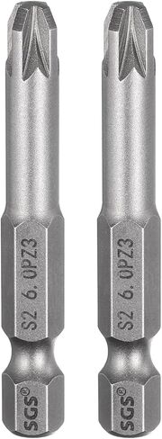 Harfington 2pcs pz3 مفك البراغي بت 1/4 "سداسي سدقية 50 مم/2" الطول فيليبس مغناطيسي قطع سداسية S2 برغي الصلب in Kuwait