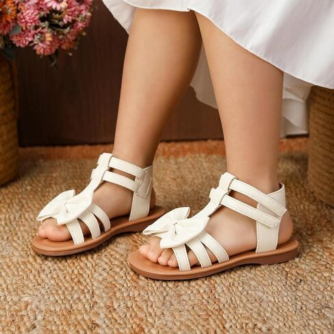 Toddler Girls Sandals Open Toe Summer Flats Flower Girl Dress Shoes for Baby Little Kids in Saudi Arabia