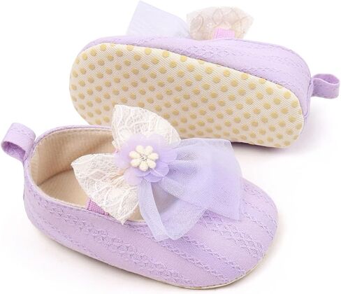 Baby Infant Canvas Sandals Bow Lace Strap Closed Toe Ankle Shoes Wedding Formal Newborn Princess Shoes Flat Non Slip in Saudi Arabia