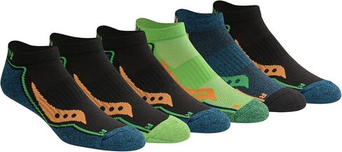 Saucony Men's Bolt Rundry Performance No-Show Multi-Pack Socks, Campfire Repreve (6 Pairs), Large in Saudi Arabia