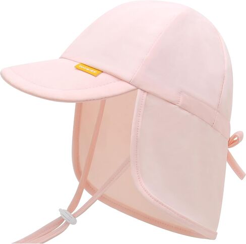 Adjustable Baby Sun Hats with UPF50+ & Neck Flap Protection - Perfect Swim & Play Toddler Hat for Girls & Boys in Saudi Arabia