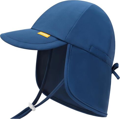Adjustable Baby Sun Hats with UPF50+ & Neck Flap Protection - Perfect Swim & Play Toddler Hat for Girls & Boys in Saudi Arabia