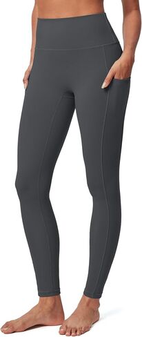 IUGA High Waisted Yoga Pants for Women with Pockets Capri Leggings for Women Workout Leggings for Women Yoga Capris (Blue Leggings, Medium, m) in Saudi Arabia