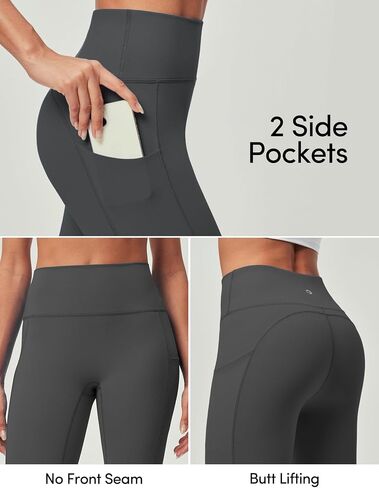 IUGA High Waisted Yoga Pants for Women with Pockets Capri Leggings for Women Workout Leggings for Women Yoga Capris (Blue Leggings, Medium, m) in Saudi Arabia