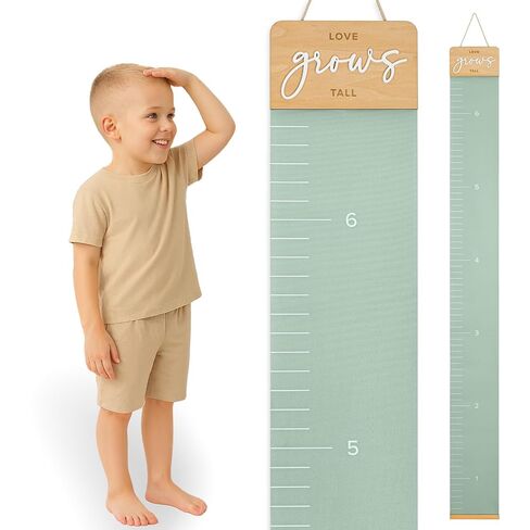 Beautiful Growth Chart for Wall - Cute Height Chart to Easily Track Your Kids' Growth and Milestones - Essential Baby and Toddler Playroom Decor That is Great for Gifting and Creates Lasting Memories in Kuwait