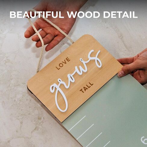 Beautiful Growth Chart for Wall - Cute Height Chart to Easily Track Your Kids' Growth and Milestones - Essential Baby and Toddler Playroom Decor That is Great for Gifting and Creates Lasting Memories in Kuwait