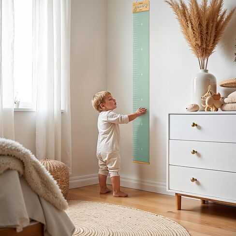 Beautiful Growth Chart for Wall - Cute Height Chart to Easily Track Your Kids' Growth and Milestones - Essential Baby and Toddler Playroom Decor That is Great for Gifting and Creates Lasting Memories in Kuwait