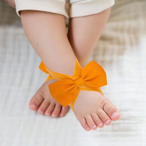 12 Pairs Baby Girls Barefoot Sandals, Toddler Soft Sandals Set, Photograph Props, Multiple Colors, 0-3 Years, BABY SANDALS in Saudi Arabia