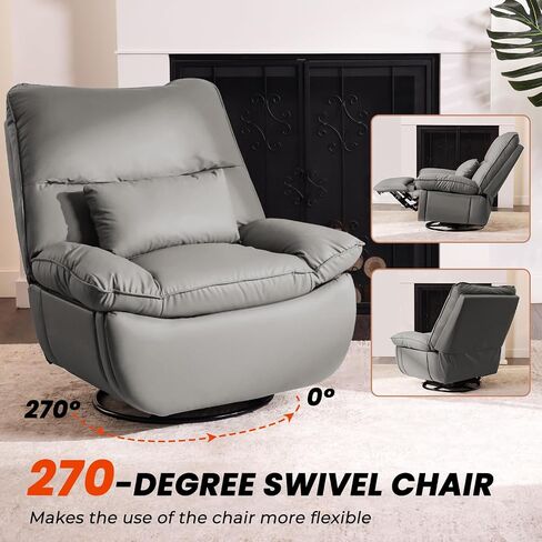 Electric Glider,Power Recliner, Reclining Sofa Chair with USB Ports,Swivel Glider Recliner Chair (Beige) in Saudi Arabia