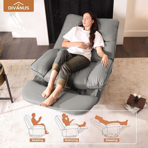 Electric Glider,Power Recliner, Reclining Sofa Chair with USB Ports,Swivel Glider Recliner Chair (Beige) in Saudi Arabia
