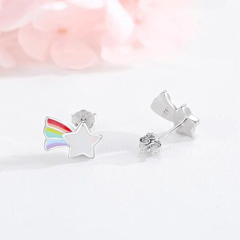 دريم بوت الضفدع أقراط أوبال أقراط للنساء الفتيات الفضة الاسترليني الضفدع مجوهرات أوبال أقراط هيبوالرجينيك هدايا عيد ميلاد لابنتها in Kuwait