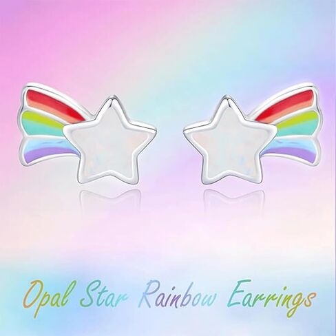 دريم بوت الضفدع أقراط أوبال أقراط للنساء الفتيات الفضة الاسترليني الضفدع مجوهرات أوبال أقراط هيبوالرجينيك هدايا عيد ميلاد لابنتها in Kuwait