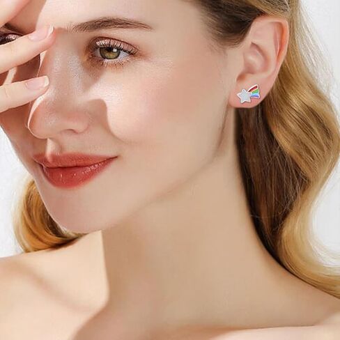 دريم بوت الضفدع أقراط أوبال أقراط للنساء الفتيات الفضة الاسترليني الضفدع مجوهرات أوبال أقراط هيبوالرجينيك هدايا عيد ميلاد لابنتها in Kuwait