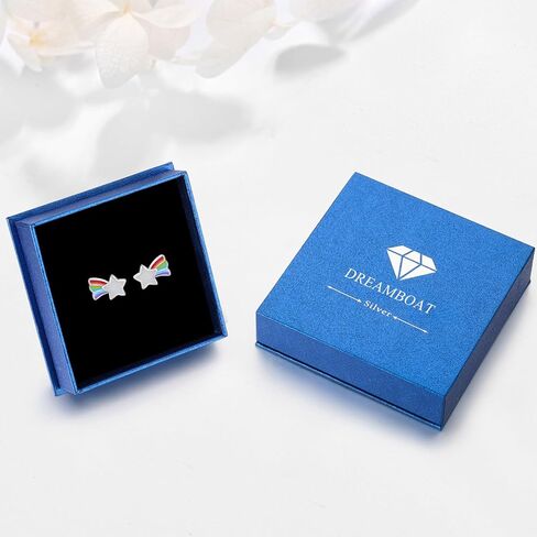 دريم بوت الضفدع أقراط أوبال أقراط للنساء الفتيات الفضة الاسترليني الضفدع مجوهرات أوبال أقراط هيبوالرجينيك هدايا عيد ميلاد لابنتها in Kuwait