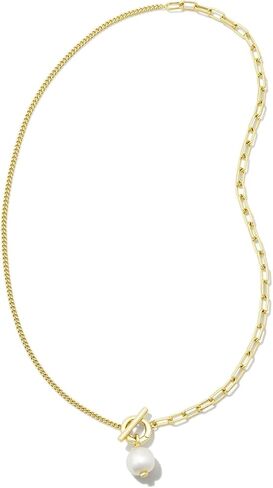 Kendra Scott Leighton Pearl Chain Necklace Mixed Metal White Pearl One Size in Saudi Arabia