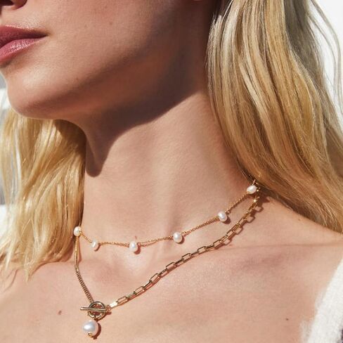 Kendra Scott Leighton Pearl Chain Necklace Mixed Metal White Pearl One Size in Saudi Arabia