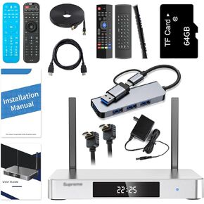Super S6 𝗦𝘂𝗽𝗿 𝐓𝐕 𝗲 𝗺𝗲 with Bluetooth Voice Command Remote Box，with Premium Bonus Content.