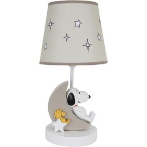 Bedtime Originals Snoopy Love w/Woodstock Hand-Painted Lamp with Shade & Bulb