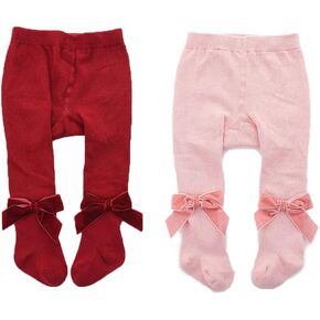 Sywwlov Newborn Baby Girls Tights 1/2/3/5 Pack Infant Toddler Bow Warm Cotton Legging Stocking Pants Socks