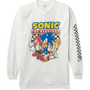 تي شيرت SEGA للأولاد Sonic the Hedgehog بأكمام طويلة - تي شيرت Sonic، Tails، Knuckles Sega، أسود، 7 US in Kuwait