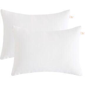 2 Pack Toddler Pillows 13"x18", Soft Down Alternative Microfiber Pillows for Sleeping, Nap, Travel, Pets, Machine Washable, White