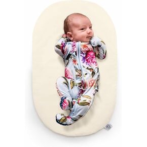 Montessori Baby Pillow by the Topponcino Company Color Natural Color | وسادة دعم حديثي الولادة لوقت البطن ، والاحتفاظ والتغذية | 24 × 16 في