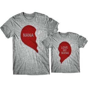 Southern Sisters Choose Nana Shirt or Matching Baby Romper Half Heart Whole Shirt