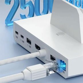 لـ/Steam Deck/Switch/OLED Dock 6 في محطة الإرساء 1 مع 4K 2.5G RJ45 100W PD RGB Light Hub (A)