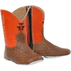 Tin Haul Infant-Boys' Mini Twister Western Boot Broad Square Toe Tan 3 D(M) US