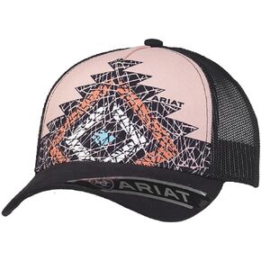 ARIAT Ladies Aztec Pink/Black Cap Pink OS