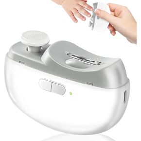 Electric Nail Trimmer Upgraded 3 in 1- Automatic Nail Clipper with Light, 2 Speeds, Nail Scraps Storage Trimmer, USB Electric Nail Clipper for Adults, Men, Baby, Seniors, Electric Fingernail Clipper