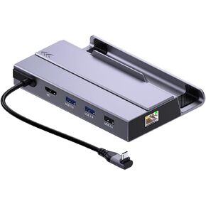 7 in 1 Docking Station with USB A USB C HDMI2.0 4K@60Hz for ROG/X/SteamDeck for Enhanceds Connectivitys and Charging