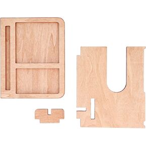 Elegant Wood Ph Docking Station Key Holder, Desktop Storage Organizer with Polished, Watch Glasses Stand