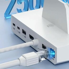 لـ/Steam Deck/Switch/OLED Dock 6 في محطة الإرساء 1 مع 4K 2.5G RJ45 100W PD RGB Light Hub (B)