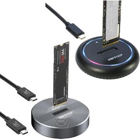 NVME إلى محطة إرساء USB مع RGB+ 40GBPS NVME إلى محطة إرساء USB