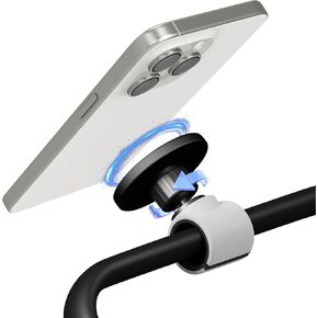 Seltureone Magnetic Phone Holder for Stroller，Magnetic Cell Phone Holder for Walking Strollers Compatible with MagSafe - Black