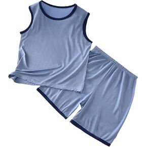 Baby Boy Clothes Nephew Children Vest Set Thin Home Boys Girls Sleeveless Round Neck Outfits Baby Boy Suits with Shorts