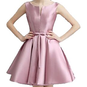 Women Casual Dresses Swing Tea Dress Cocktail Vintage A-Line Midi Party Dress Cap Sleeve Pleated Flared Dresses