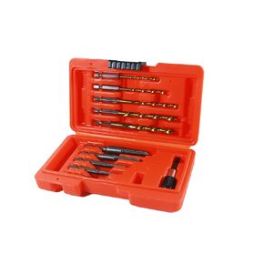‎LONKER 11Pcs Screw Extractor Set, Easy Out Bolt Extractor and HSS Steel Cobalt Left Hand Drill Bit Kit, Stripped Screw Extractor with 1/4'' Adapter for Broken Bolts, Screws and Studs