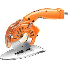 Industrial Cutting Machine Fabric Leather Carpet Fabric Cardboard Cutting Machine Electric Scissors Direct Drive Electric Circul For Beginnners DIY Use(125MM)