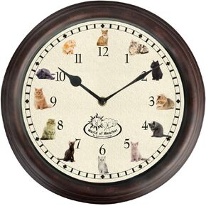 Esschert Fallen Fruits TF015 Cat Sound Clock