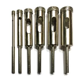 تدريبات Diards Diamond Core Bit للزجاج والبلاط | متوافق مع الحفر الخاصة بك ، والضغط على الحفر وأداة Dremel | دليل الحفر تعليمات المبتدئين | DCBSET